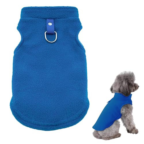 Suéter para Perros Jersey para Perro Suéter de Felpa para Mascotas Abrigo Cómodo para Mascotas Suave Ropa de Invierno para Perro Abrigo Cálido para Cachorros Perros Gatos para Invierno Navidad Azul L