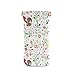 Squeeze Top Sunglasses Pouch Eyeglass Cases PU Leather Soft Anti-Scratch Eyeglass Holder (Portuguese Style Rooster With Flowers And Hearts)