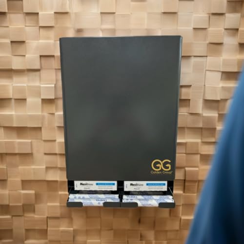 Image of GG Golden Group INTERNATIONAL Tampon & sanitary napkin free vending dispenser for public restroom, steel cabinet with lock, wall mountable, gray SD9000GY
