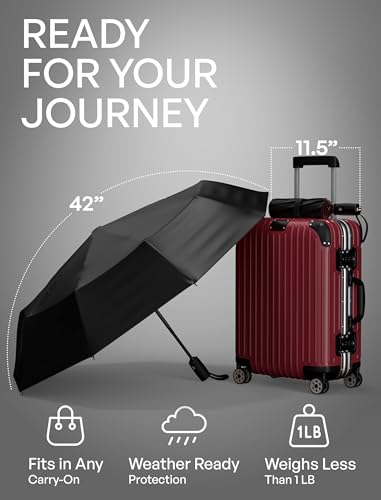 image for Repel Umbrella Windproof Auto Folding Travel Umbrella - Withstands Win