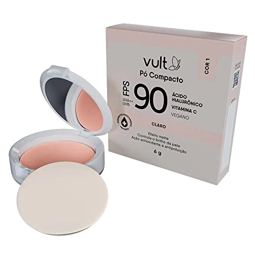 Pó Compacto Facial Claro Cor 1 FPS 90 Vult 6g