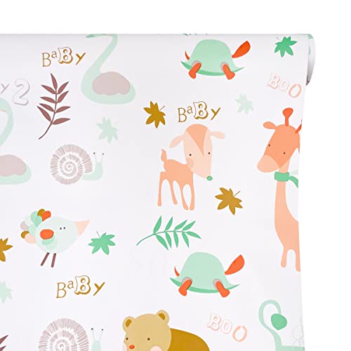 Yifasy Shelf Liner Zoo Park Self-Adhesive Pvc Drawer Paper Furniture Protector Redo Toddler Makeup Dressing Table Kid Bookshelf 118X17.7 Inch #TOP6