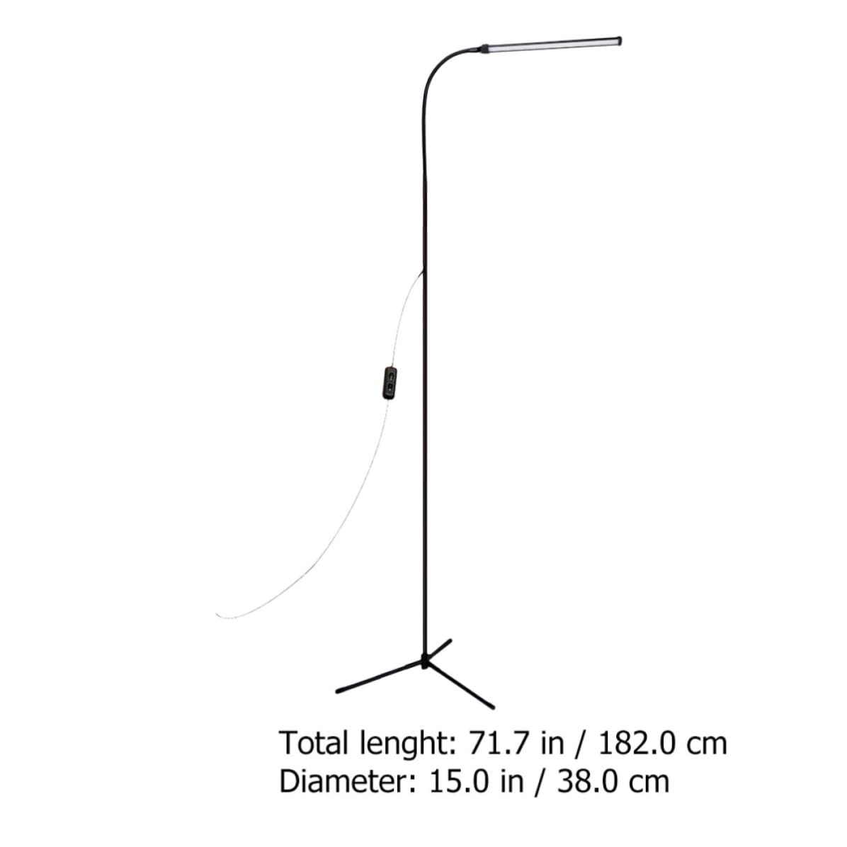 Lámpara de Lectura Negro LED Regulable con Clip, Brazo Largo | Alimentación Usb, Aluminio E Hierro, 1 Juego, Diseño Flexible para Escritorio y Cama