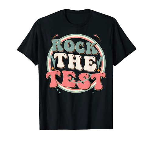 Rock The Test Testing Day, profesor y estudiante con motivación retro Camiseta