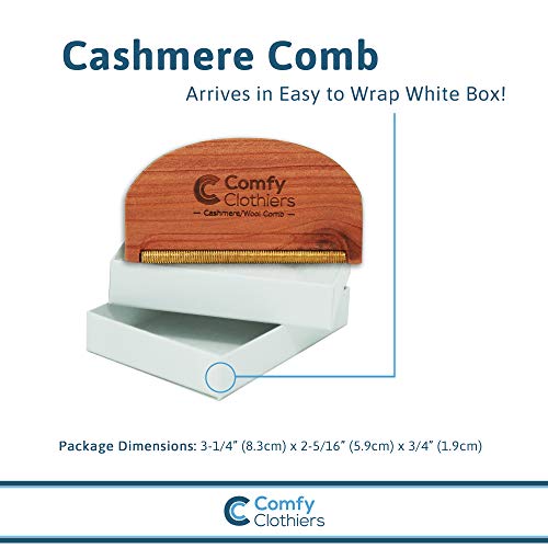 Comfy Clothiers - Multi-Fabric Cedar Wood Sweater Comb For De-Pilling Cashmere, Wool & Other Fabrics - Defuzzing And Lint Removal To Refresh Your Clothes - Sweater Pilling Remover #TOP4