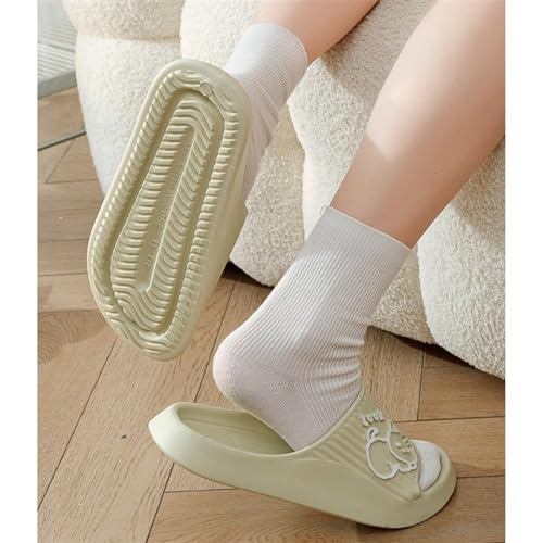 Slippers Cute Cat Home Slippers for Women Men Soft Shower Shoes Soft House Shoes Bathroom Slippers Summer Sandals(Gris,40-41)2