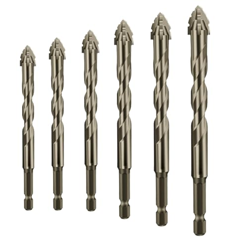 New Four-Flute Sawtooth Eccentric Drill Bit, Cozy Hoome Drill Bits, Efficient Drill and Tap Set, Titanium-Coated Design Drill Bit, Multiple Sizes Drill Bit Set for Wood and Metal (4+5+6+8+10+12mm)