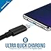 SABRENT [3-Pack 22AWG Premium 6ft USB-C to USB A 3.0 Sync and Charge Cables [Black] (CB-C3X6)