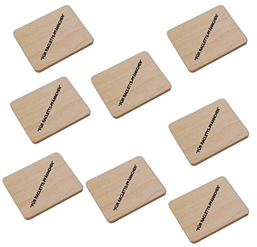 8 x Raclettebrettchen Buche Brettchen