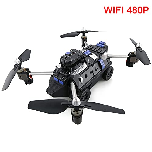 VELIHOME RC 2 em 1 FPV Drone Carro Tanque Avião Quadcopter sem/com Câmera Presente para Crianças