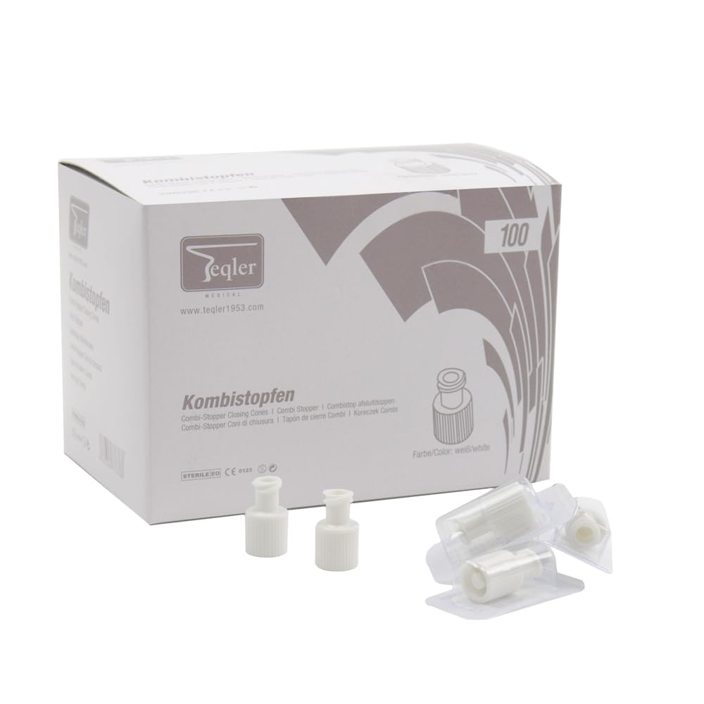 Teqler Luer-Lock - Set di 100 pezzi, colore: Bianco