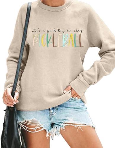 Pickleball Sweatshirt for Women Pickleball Graphic Player Fan Pullover