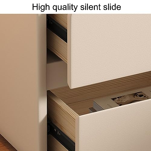 Table de chevet avec 2 tiroirs en bois massif pour chambre rangée - 7