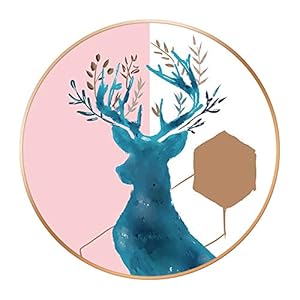 DKee Minimalistisch modern Europees en stijl persoonlijkheid eland aluminium frame gouden cirkelvormige patroon…