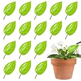 Guiqulai 16 PCS Plant Watering Funnel Device, Indoor Plant Watering Flower Pot Insert Leaf Plant Pot Irrigation Drip Device, Indoor Leaflow Plant Watering (Green)
