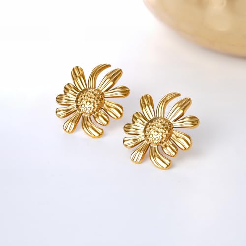 Image of Rubans Demi Fine Stainless Steel Stud Earrings Daily Gift for Women & Girls