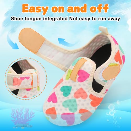 Image of LeIsfIt Kids Water Shoes Girls Boys Quick Dry Aqua Socks Breathable Swim Shoes Non-Slip Barefoot Socks for Beach Surf