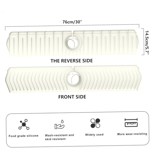 Protector contra salpicaduras ajustable de 76cm para mantener seco tu fregadero 8
