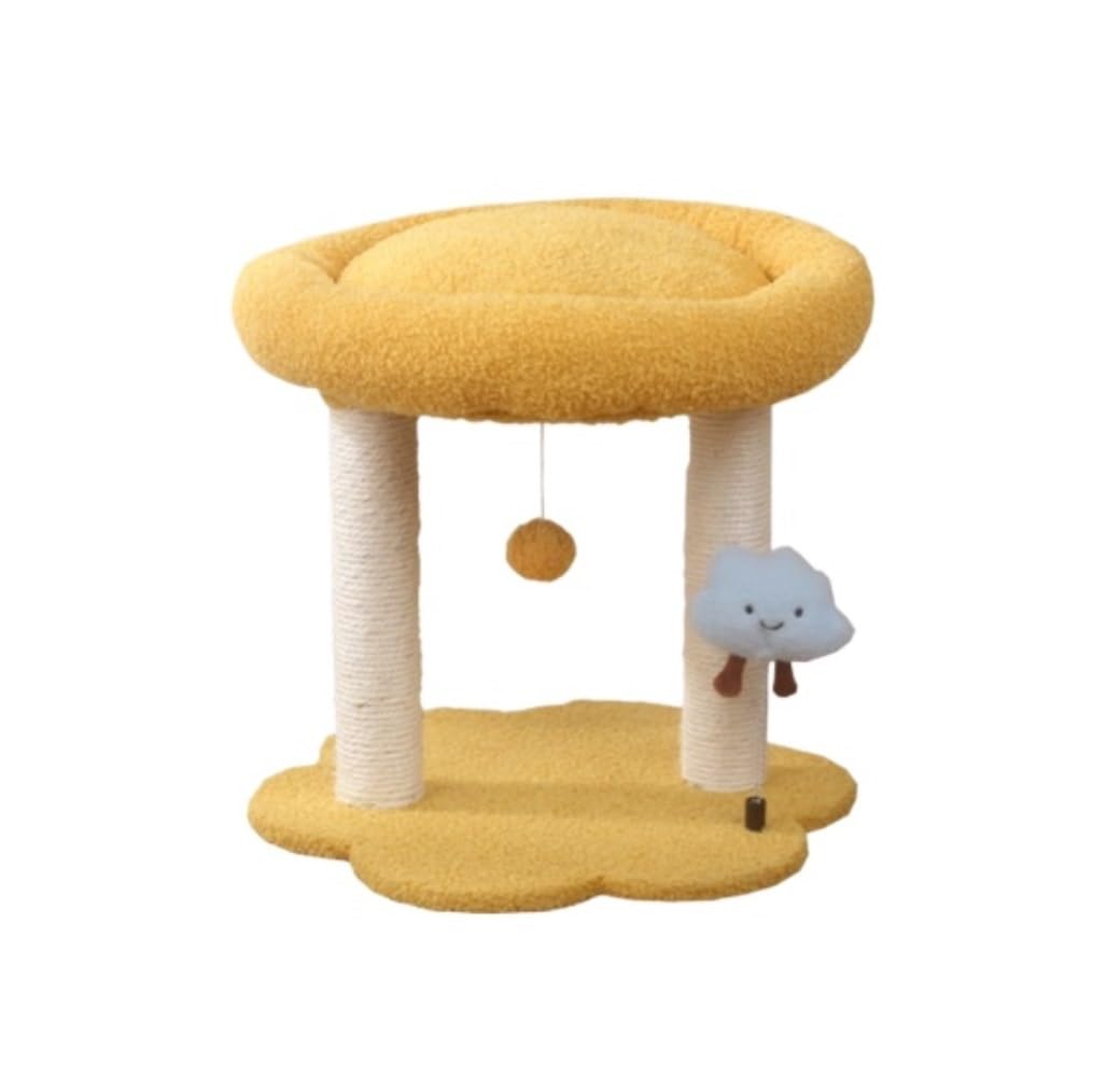Kratzbaum, Moderne Katzenbaumturm, Katzenbäume, Katzenklettergerüst, Dreistufiges Katzenstreu, EIN Katzengestell, Katzenspielzeug, Katzenkratzbaum Kratzturm(B)