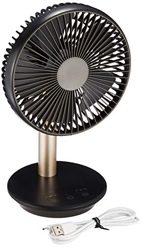 スリーアップ 充電式スタンドデスクファン ブラック DF-T1916BKのサムネイル