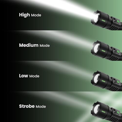 Image of Vortex FL-05 LED Torch Light with High Beam Zoom, Long Distance Flashlight with Rechargeable Battery, Waterproof & Durable for Camping, Travel & Home Emergency, Cable Included