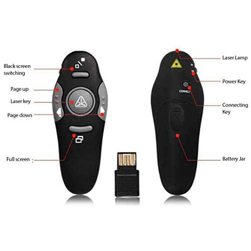 Apresentador sem fio, controle remoto de 15 m, ampla compatibilidade, design ergonômico, tecnologia