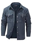 Mr.Stream – Mr.Stream Herren Karierte Flanellfutter Jacke Übergangsjacke