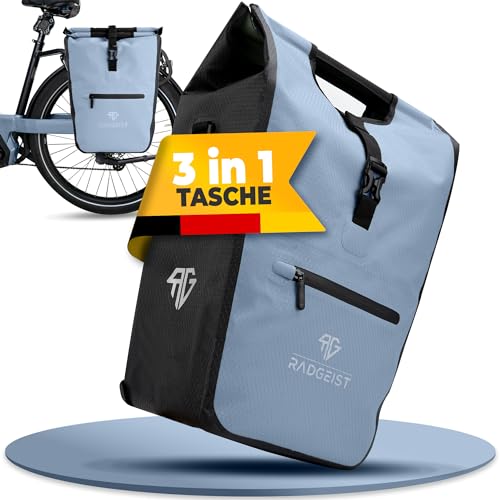 RADGEIST Fahrradtasche für Gepäckträger I Gepäckträgertasche Shopper I Fahrrad Einkaufstasche & Tragetasche 22-28 Liter