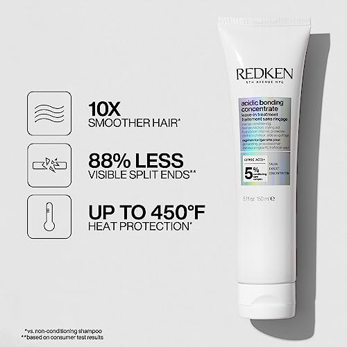 Redken Bonding Shampoo, Conditioner, & Leave-In Treatment Set For Damaged Hair | Acidic Bonding Concentrate | Repair And Strengthen Weak Hair Bonds | For All Hair Types | 10.1 Fl Oz #TOP3