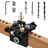 6/8/10/15mm Bohrschablone Selbstzentrierendes 3-in-1 Dübel Jig Kit