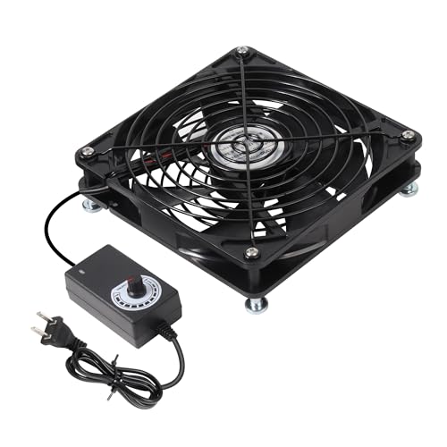 140mmx25mm 5.51inch Upgraded Computer PC Vent Cooling Fan with Magnetic Screws Kits and Adjustable Speed- Flexible for Cabinet, Server, Mining Rig, Chicken Coop and More