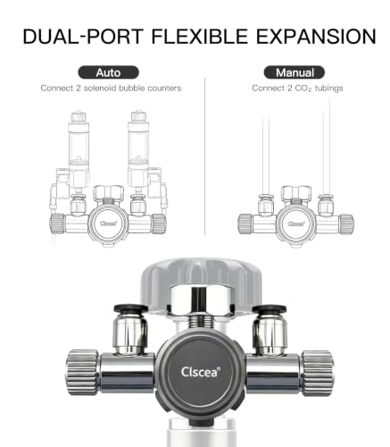 Image of Dual Outlets Aquarium CO2 Regulator for CGA320 Tank, R200-2 | Dual Needle Valves, CO2 Control