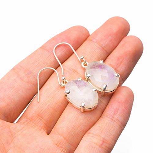 Boucles d'oreilles pierre de lune argent 925 StarGems d'exception - 3
