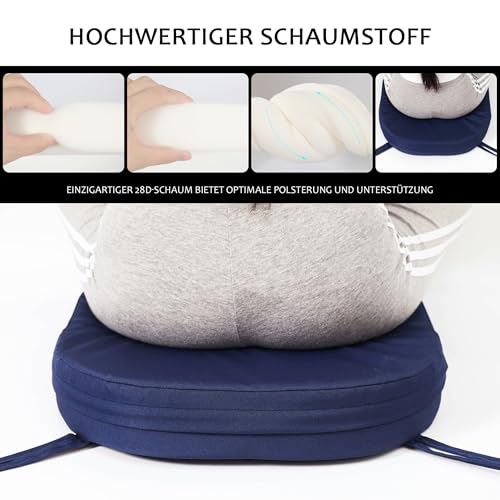 Coussins de chaise imperméables ronds contre la pluie lot de 4 grands formats 50x50 pour jardin