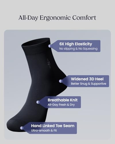 Men's Silk Socks - Luxury 98% Mulberry Silk Socks for Men, Ultra Soft, Breathable & Comfortable3