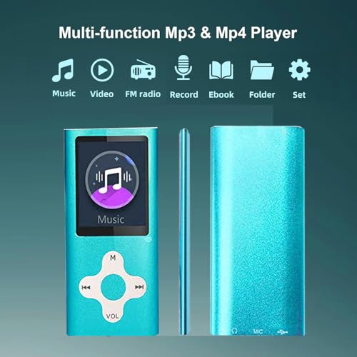 Mp3 Player,Music Player with a 16 GB Memory Card Portable Digital Music Player/Video/Voice Record/FM...