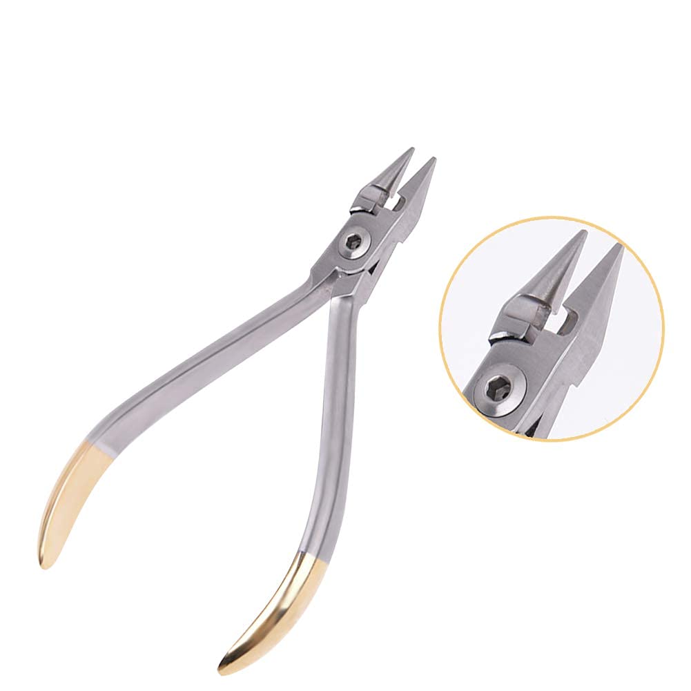 LVCHEN Dental Bird Beak Pliers with Cutter - Orthodontic Wire Bending Loop Forming Pliers Stainless Steel Dental Orthodontic Instrument
