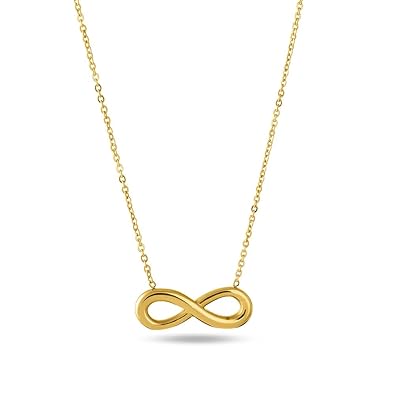 Plated Golden Infinity Necklace for Women