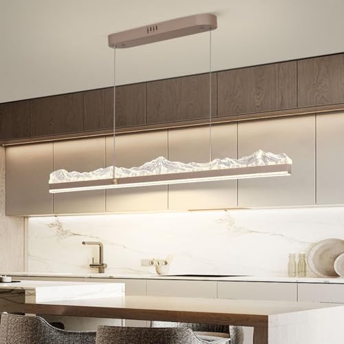 Led lampe de salle à manger avec télécommande lustre intensité variable 120cm - 2