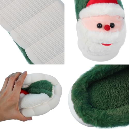Slip on Comfy House Slippers Anti-slip Christmas Slippers Warm Indoor Bedroom Shoes Holiday Home Footwear for Women, Men4