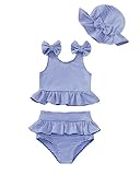 Baby Girl Bathing Suit Infant Swimsuit Girl 3-6 Months Two Piece Cute Blue Swim Suit Summer Beach Bikini...