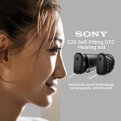 Image of Sony CRE-C20 Self-Fitting OTC Hearing Aids Bundle with Sony CRES2VS Vented Sleeves (Small, 3-Pair) and Sony CRES2VX Vented Sleeves (Extra Small, 3-Pair) (3 Items)