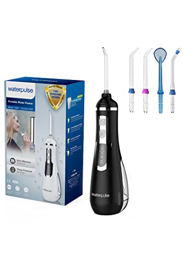 Waterpulse V500 - Flosser, funzionamento a batteria e portatile per viaggi e casa, colore: nero