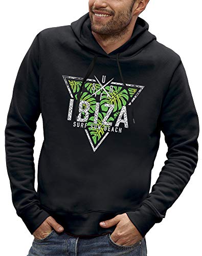 Sweat à capuche Ibiza Surf homme en molleton épais avec finitions haut de gamme
