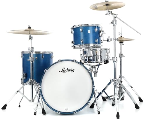 Ludwig Neusonic Fab 22インチ 3ピース シェルパック、サテンロイヤルブルー (LN34233TXPB)