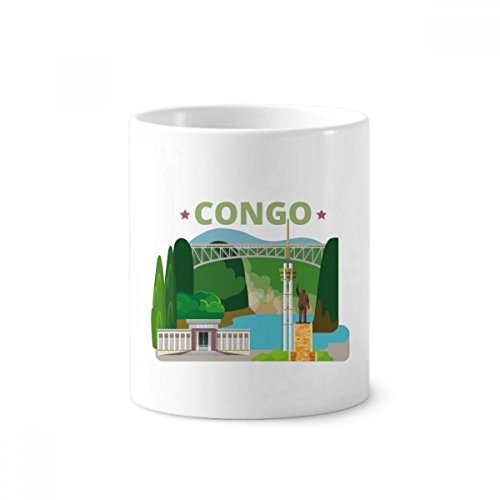 Congo Coupe céramique porte-brosse à dents et tasse de bureau blanche