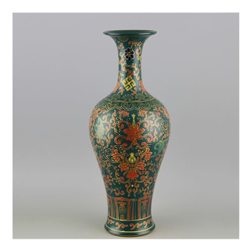 Vase émail vert malachite queue de poisson, bouteille florale de décoration intérieure - 4