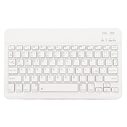 Kafuty-1 Teclado espanhol Bluetooth ultra-fino com Ñ, teclado sem fio recarregável portátil de 10