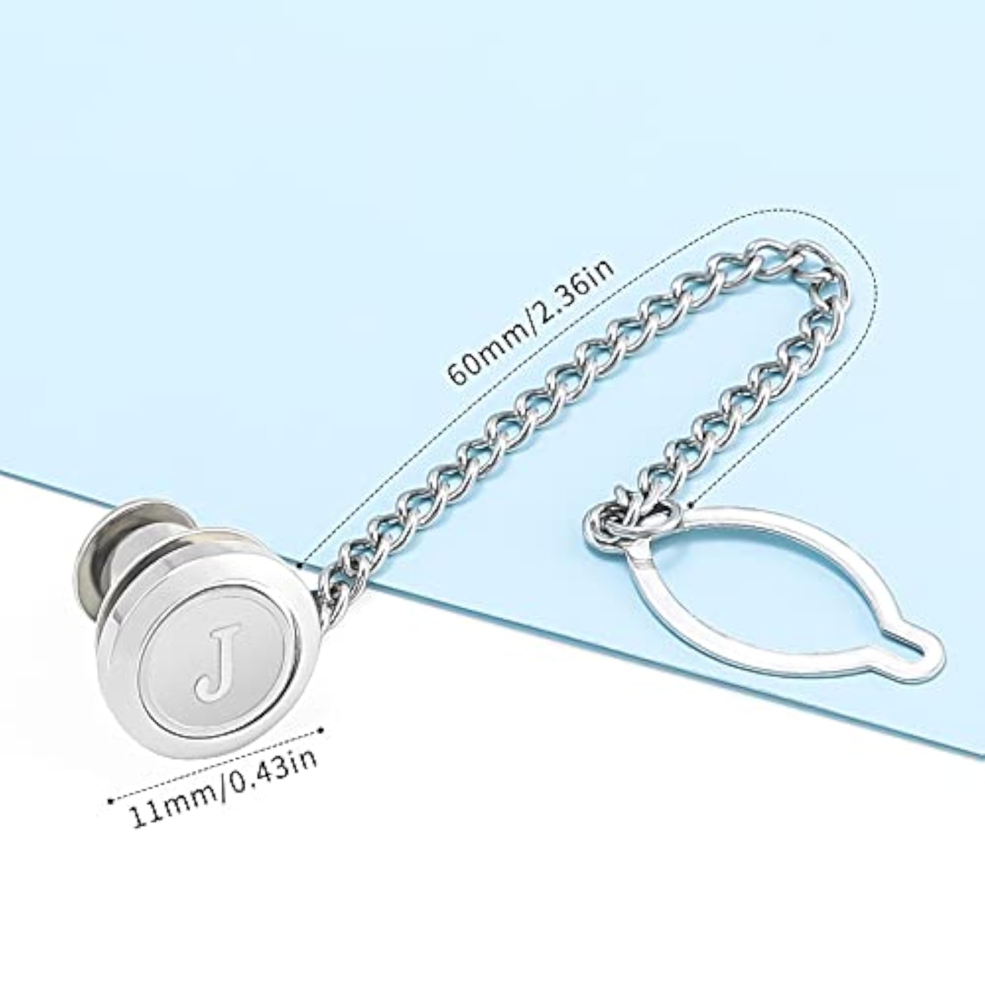 Men's Copper Round Chain Tie Clips, Gift for Weddings