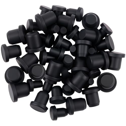 Image of GORGECRAFT 50Pcs 5 Sizes Salt and Pepper Shakers Stopper 4mm /5.5mm /6.5mm /7.5mm /8.3mm Black Silicone Bottle Stopper Tube Seal Plug Replacement Insert Hole Plug End Covers for Bottles Pipes Flower Pots